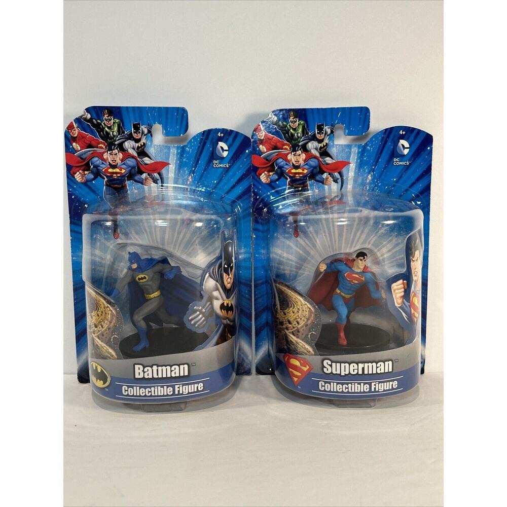 DC Comics Monogram Batman & Superman 4” Collectible Figures Sealed New